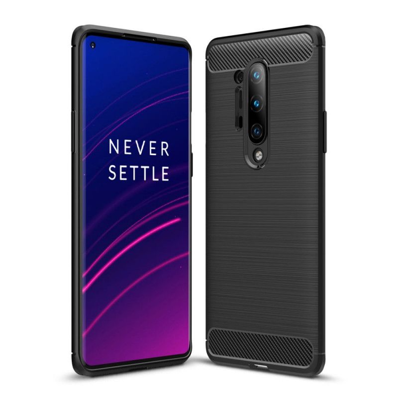 Skal för OnePlus 8 Pro Svart Borstad Kolfiber