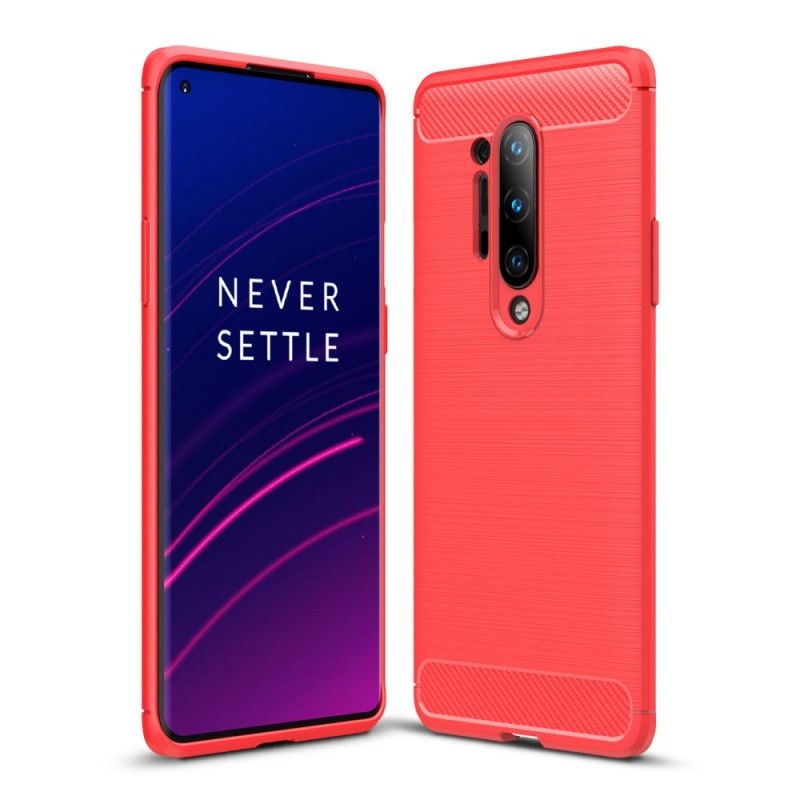 Skal för OnePlus 8 Pro Svart Borstad Kolfiber