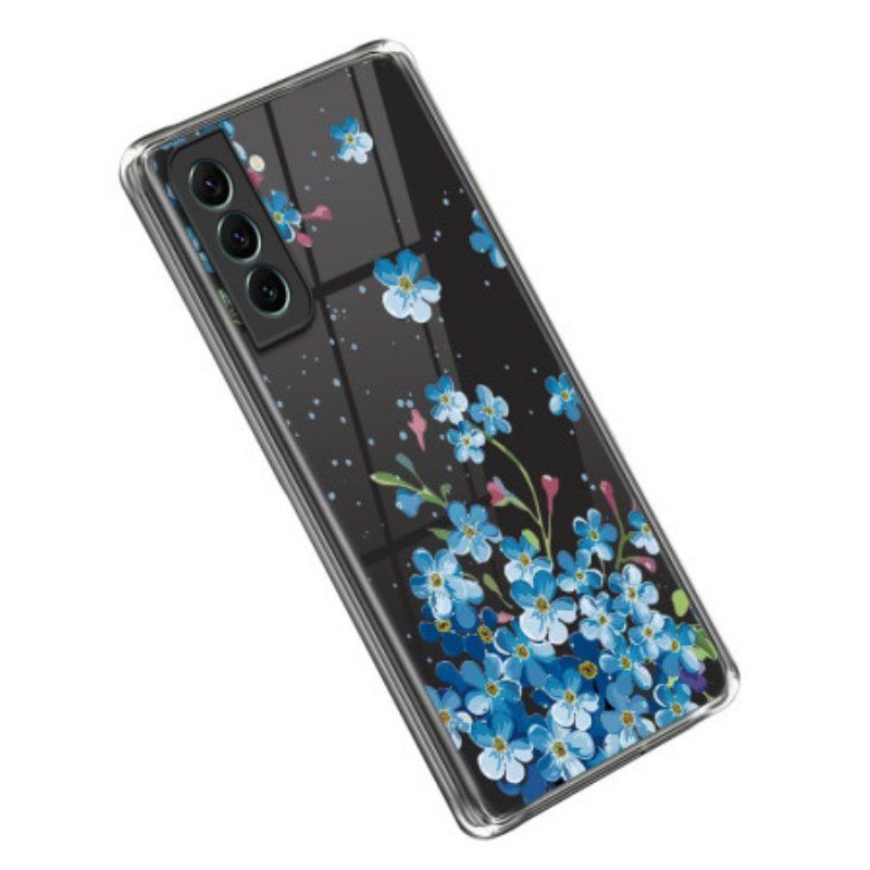 Skal Samsung Galaxy S23 Plus 5G Blå Blommor