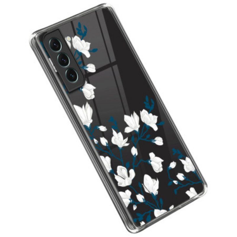 Skal Samsung Galaxy S23 Plus 5G Sömlösa Vita Blommor