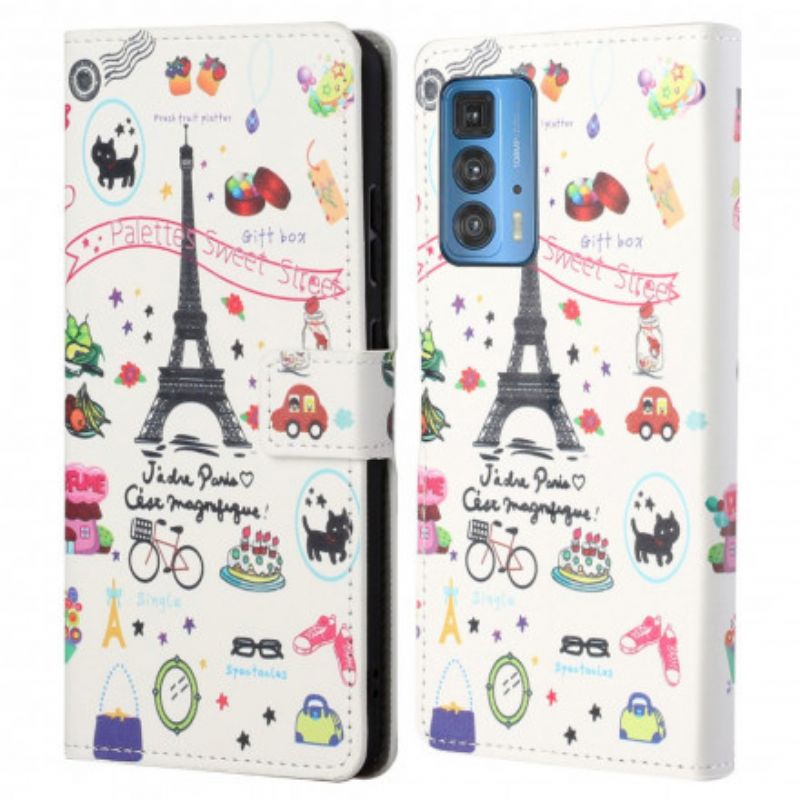 Skyddsfodral Motorola Edge 20 Pro Jag Älskar Paris