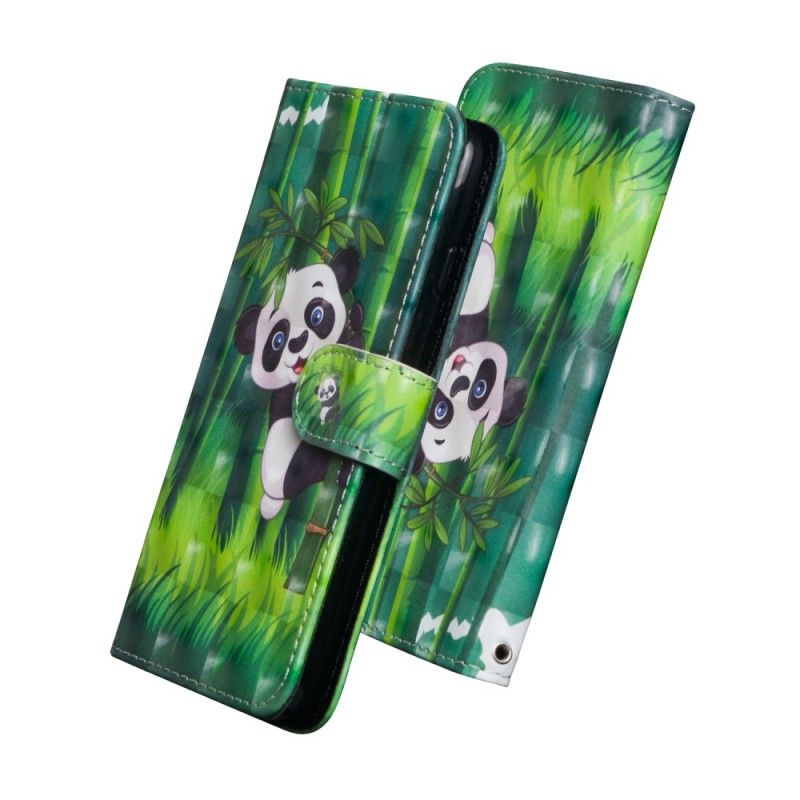 Läderfodral Sony Xperia L3 Mobilskal Panda Och Bambu