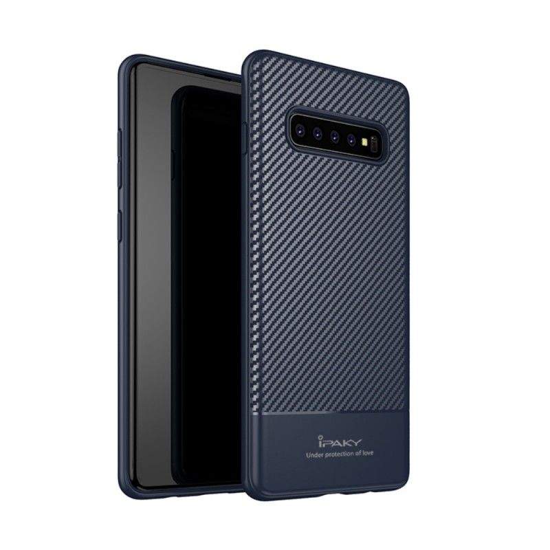 Skal för Samsung Galaxy S10 Plus Svart Ipaky Kolfiber