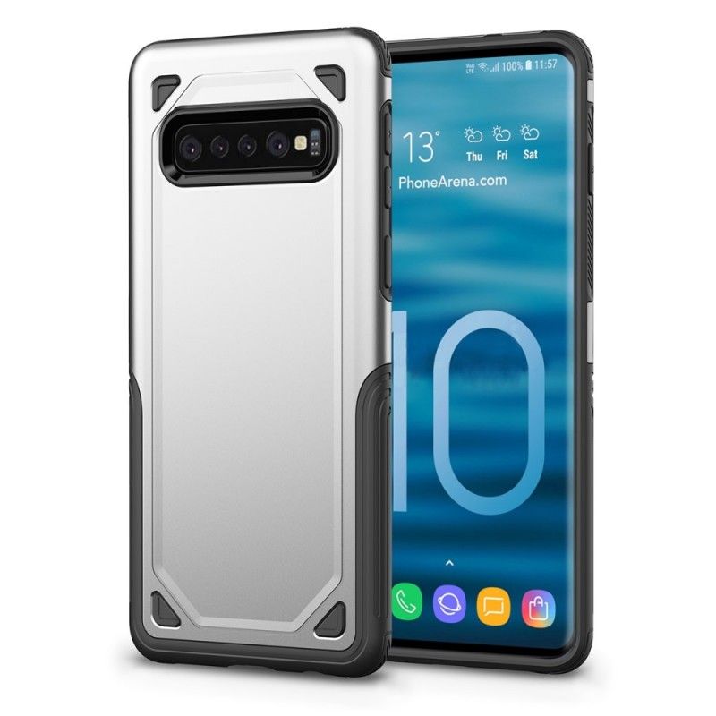 Skal Samsung Galaxy S10 Plus Svart Mobilskal Premium Metalleffekt