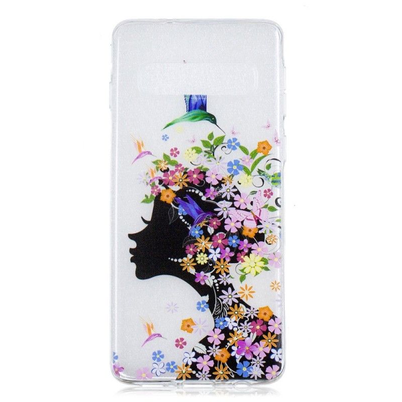 Skal Samsung Galaxy S10 Plus Transparent Blommflicka