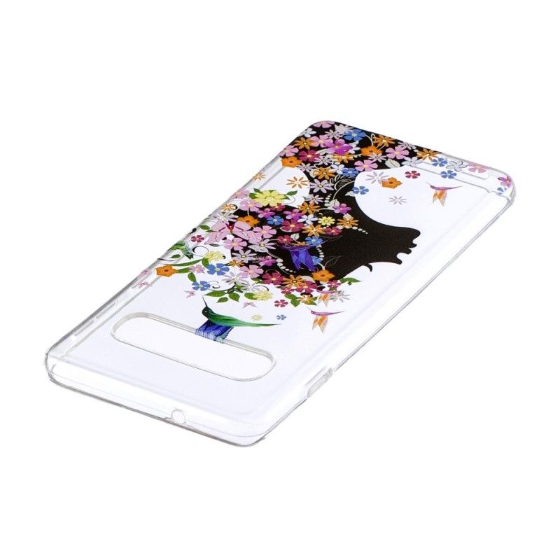 Skal Samsung Galaxy S10 Plus Transparent Blommflicka