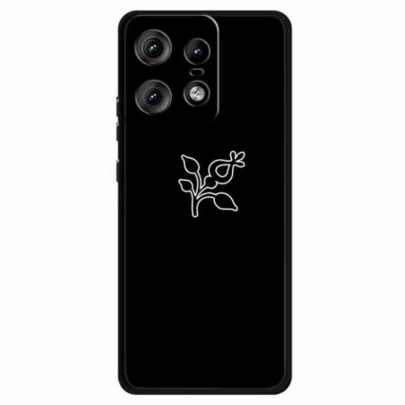 Skal För Motorola Edge 50 Pro Blomstergrafik