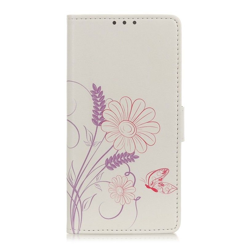 Fodral för Huawei Y5 2019 Rita Fjärilar Och Blommor