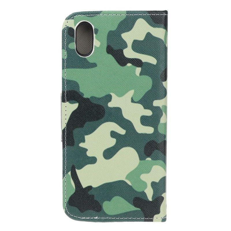 Läderfodral Huawei Y5 2019 Mobilskal Militär Kamouflage