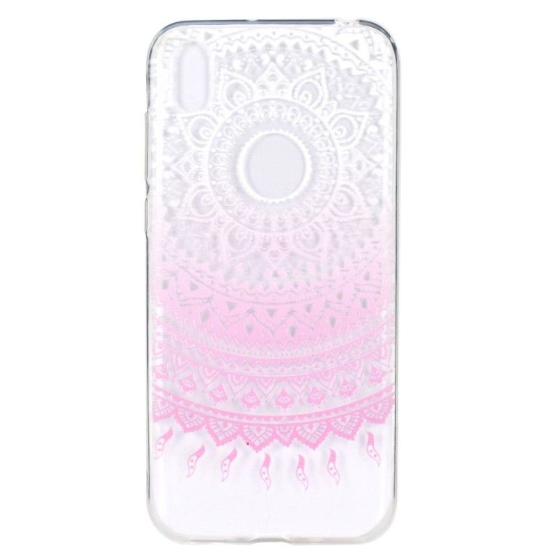 Skal för Huawei Y5 2019 Rose Transparent Färgglad Mandala