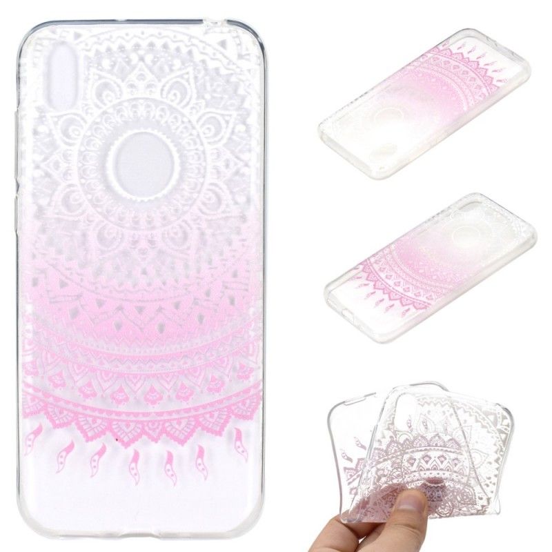 Skal för Huawei Y5 2019 Rose Transparent Färgglad Mandala