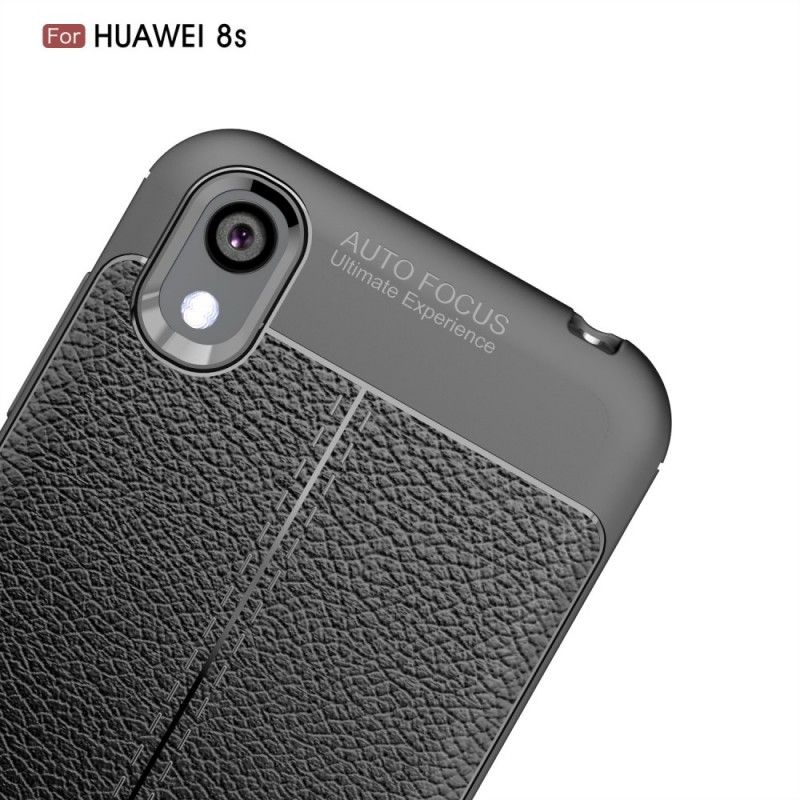 Skal för Huawei Y5 2019 Svart Dubbel Linjelychee-Effekt