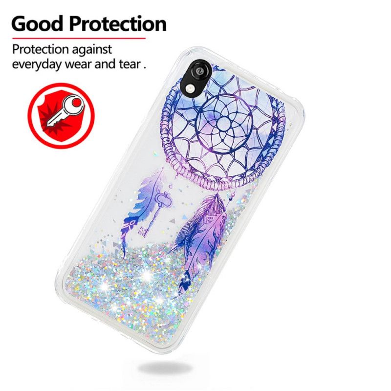 Skal Huawei Y5 2019 Blue Glitter Dreamcatcher