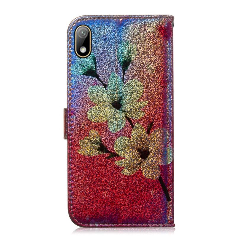 Skyddsfodral Huawei Y5 2019 Glitter Blommor