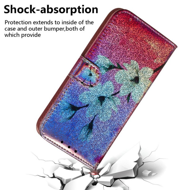 Skyddsfodral Huawei Y5 2019 Glitter Blommor