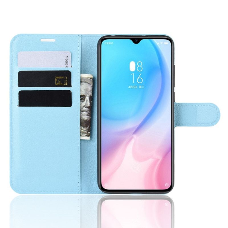 Fodral för Xiaomi Mi 9 Lite Svart Klassiskt Lächimitationsläder