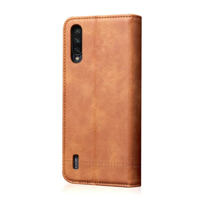 Folio-fodral Xiaomi Mi 9 Lite Svart Sydd Lädereffekt