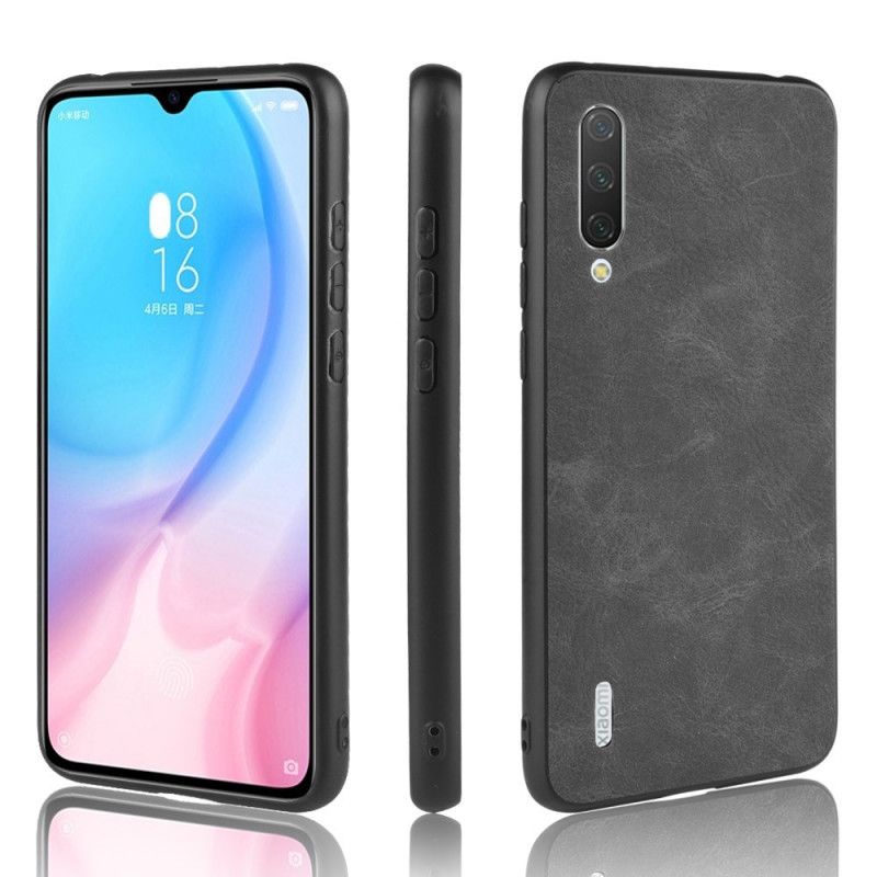 Skal Xiaomi Mi 9 Lite Mörkblå Lädereffekt I Vintage Look