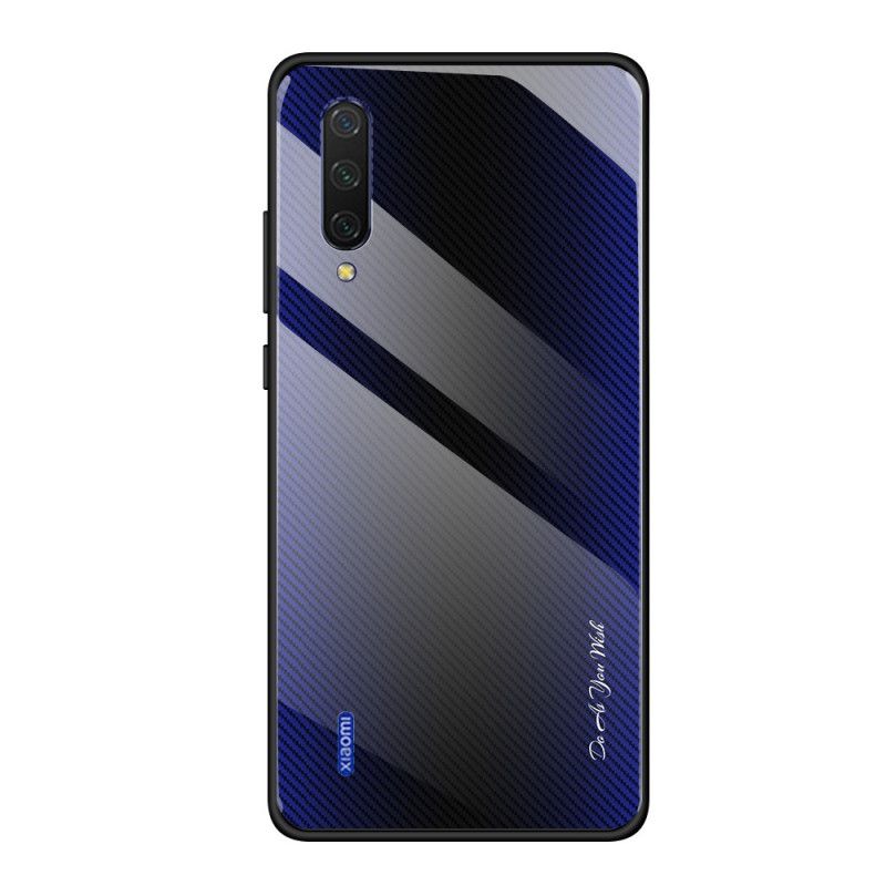 Skal Xiaomi Mi 9 Lite Svart Mobilskal Kolfiberhärdat Glas