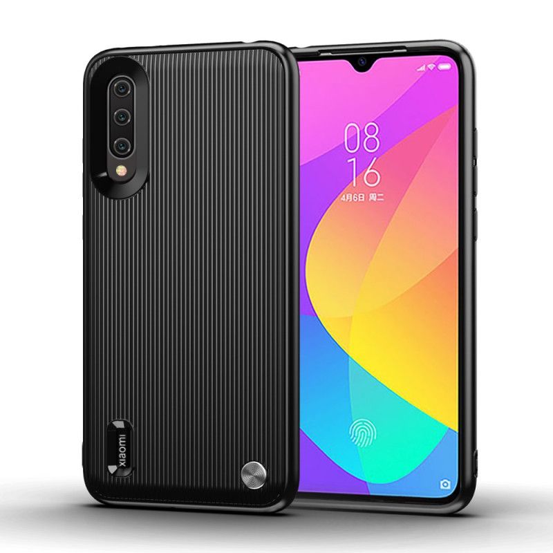 Skal Xiaomi Mi 9 Lite Svart Silikonstrukturerad Design