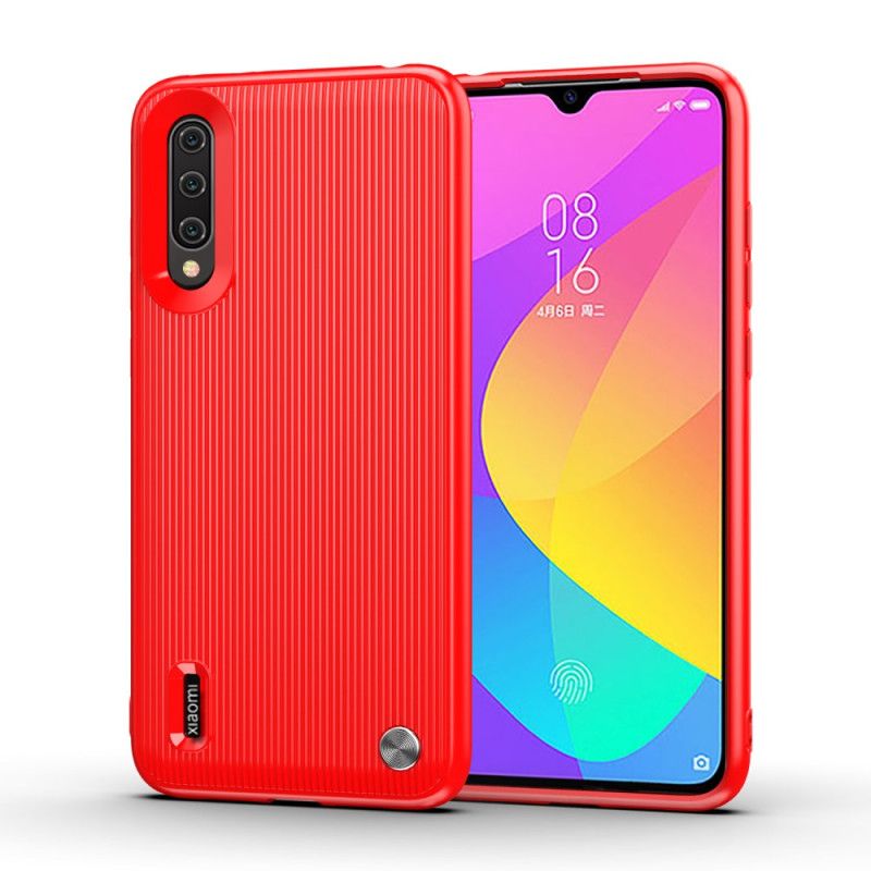 Skal Xiaomi Mi 9 Lite Svart Silikonstrukturerad Design