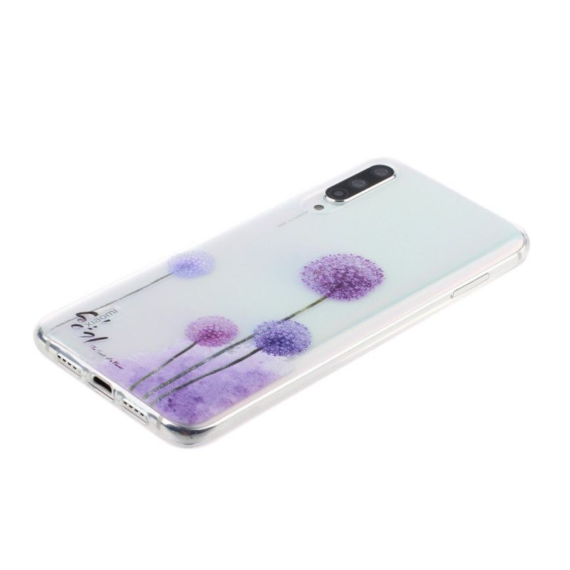 Skal Xiaomi Mi 9 Lite Transparent Färgade Maskrosor