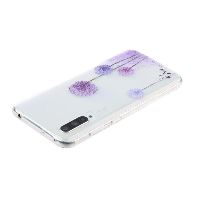 Skal Xiaomi Mi 9 Lite Transparent Färgade Maskrosor