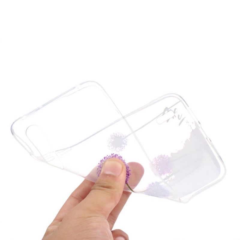 Skal Xiaomi Mi 9 Lite Transparent Färgade Maskrosor