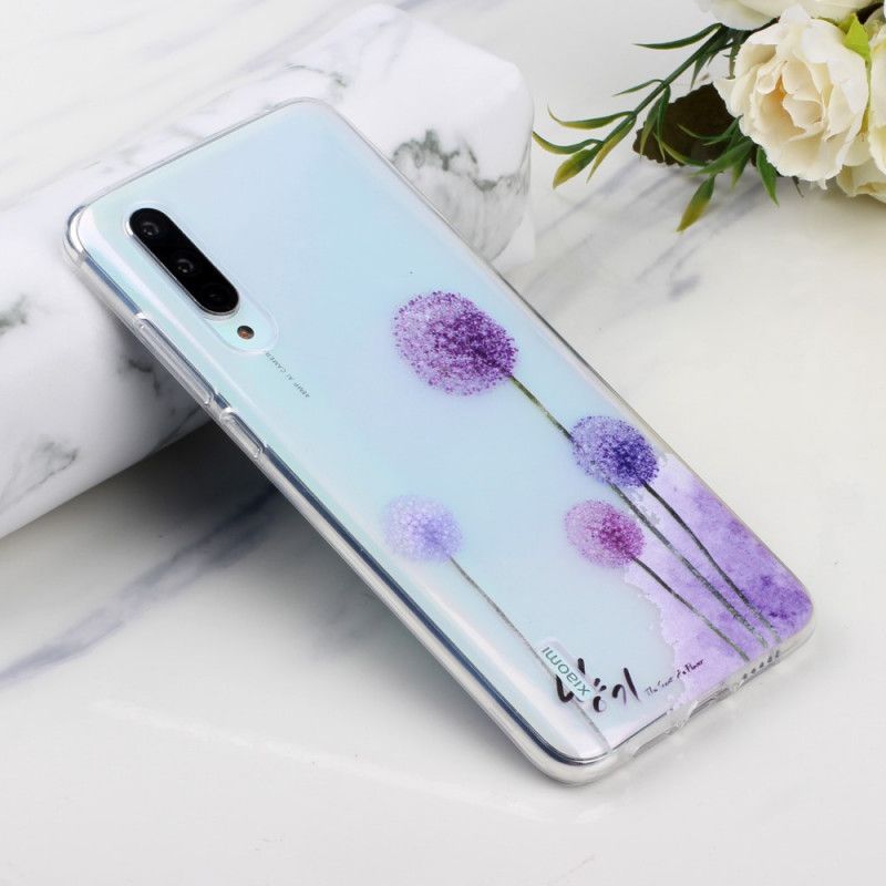 Skal Xiaomi Mi 9 Lite Transparent Färgade Maskrosor