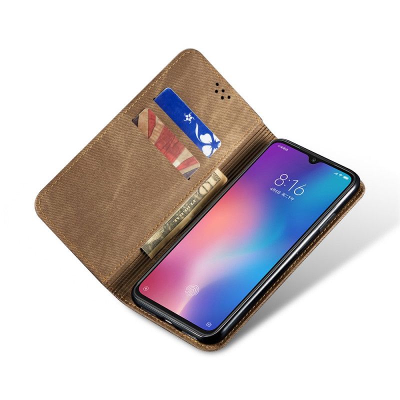 Folio-fodral Xiaomi Mi 9 Brun Jeanstyg