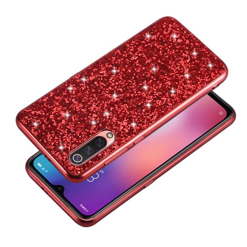 Skal för Xiaomi Mi 9 Röd Jag Är Glitter