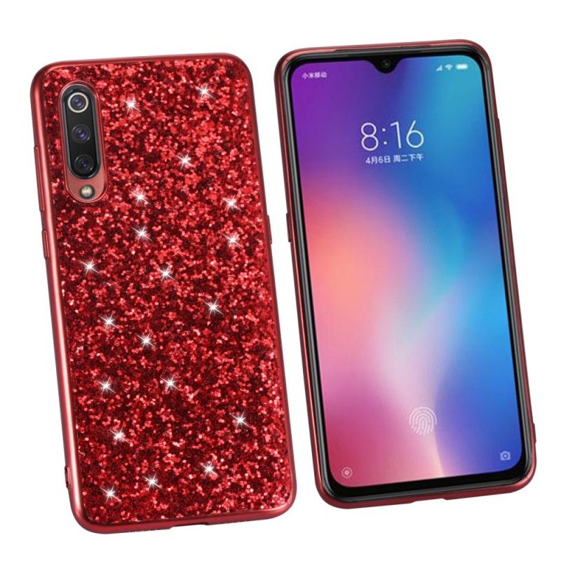 Skal för Xiaomi Mi 9 Röd Jag Är Glitter