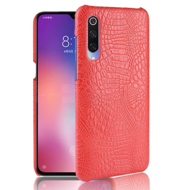 Skal för Xiaomi Mi 9 Röd Krokodilhudeffekt