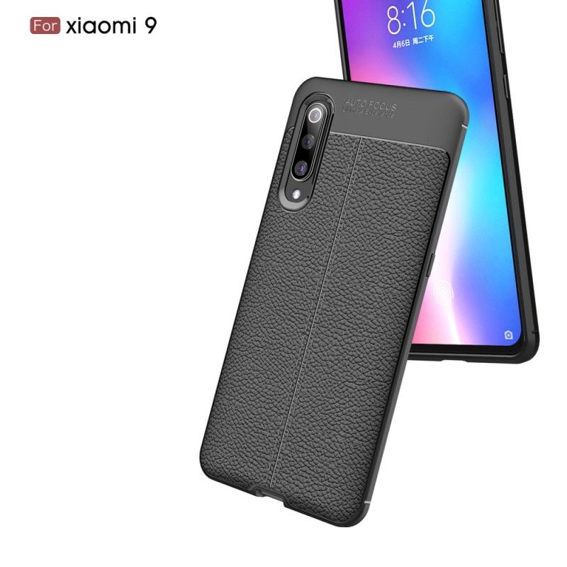 Skal för Xiaomi Mi 9 Svart Dubbelt Linjär Effekt