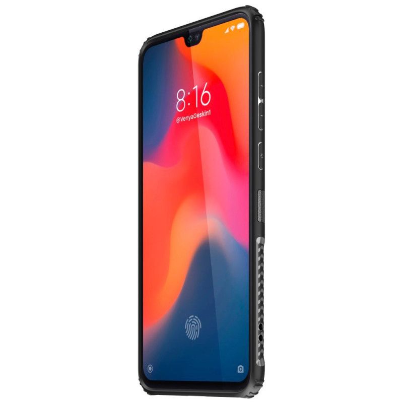 Skal Xiaomi Mi 9 Grön Premiummetall- Och Imiterat Läderring