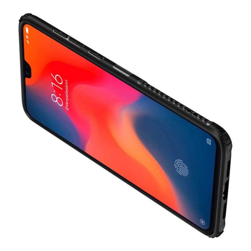 Skal Xiaomi Mi 9 Grön Premiummetall- Och Imiterat Läderring