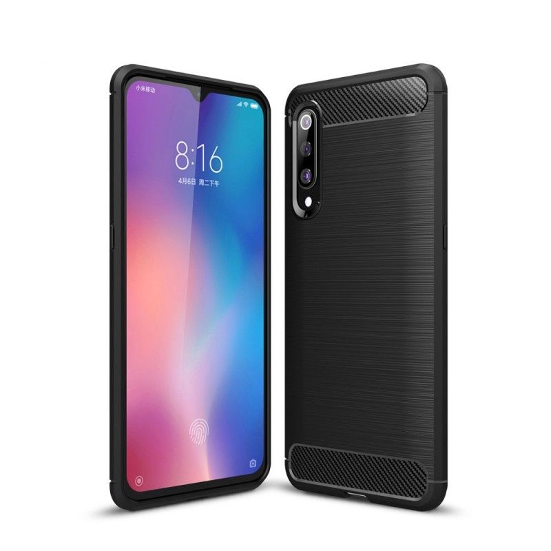 Skal Xiaomi Mi 9 Svart Borstad Kolfiber