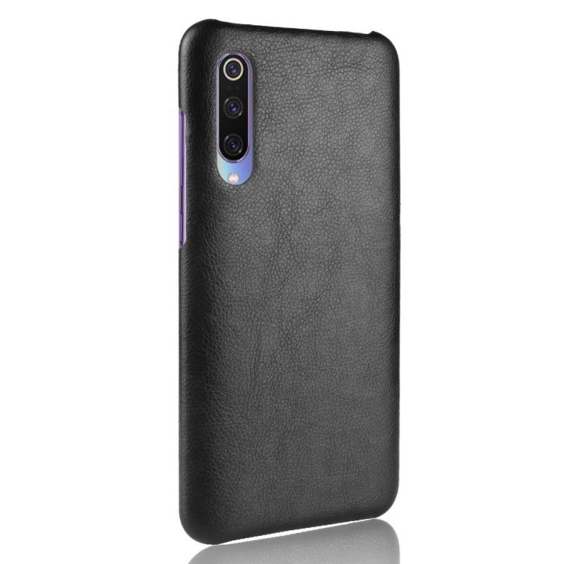 Skal Xiaomi Mi 9 Svart Lychee-Lädereffekt