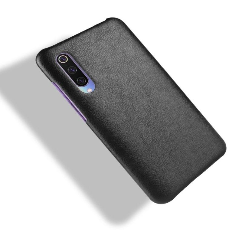 Skal Xiaomi Mi 9 Svart Lychee-Lädereffekt