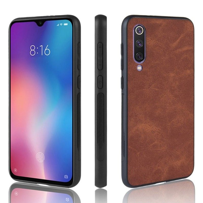 Skal Xiaomi Mi 9 Svart Mobilskal Vintage-Lädereffekt