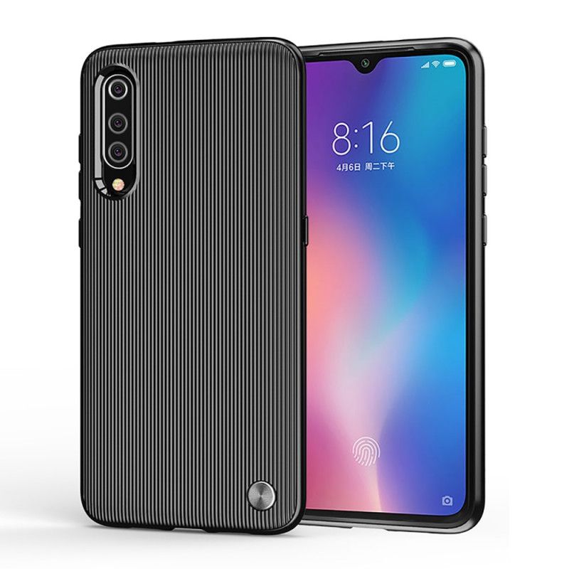 Skal Xiaomi Mi 9 Svart Strukturerad Silikon