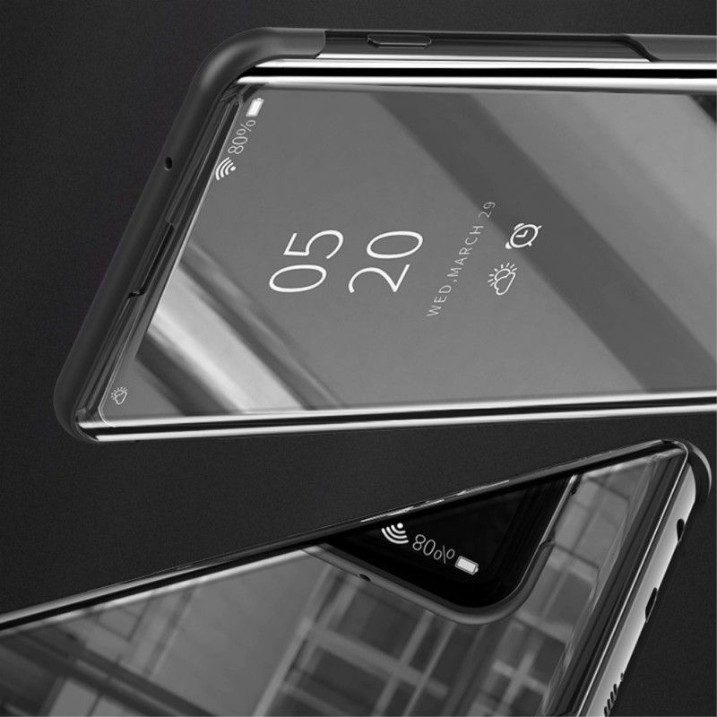 Visa Omslag Xiaomi Mi 9 Svart Spegel Och Konstläder