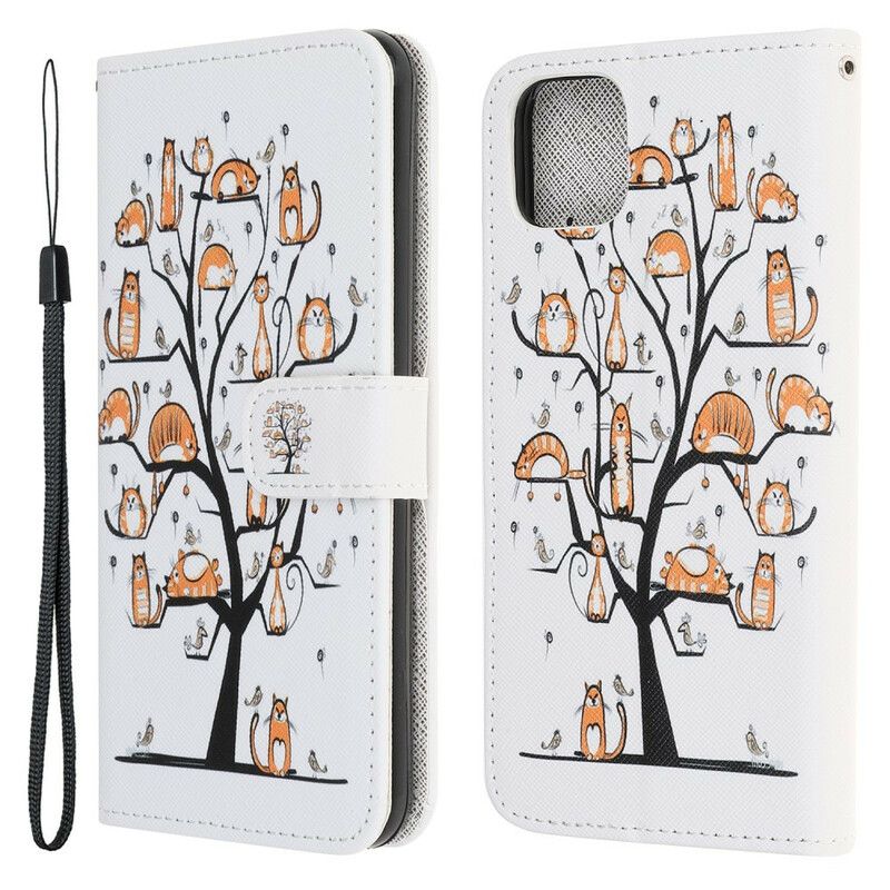 Fodral iPhone 13 Mini Funky Cats Strappy