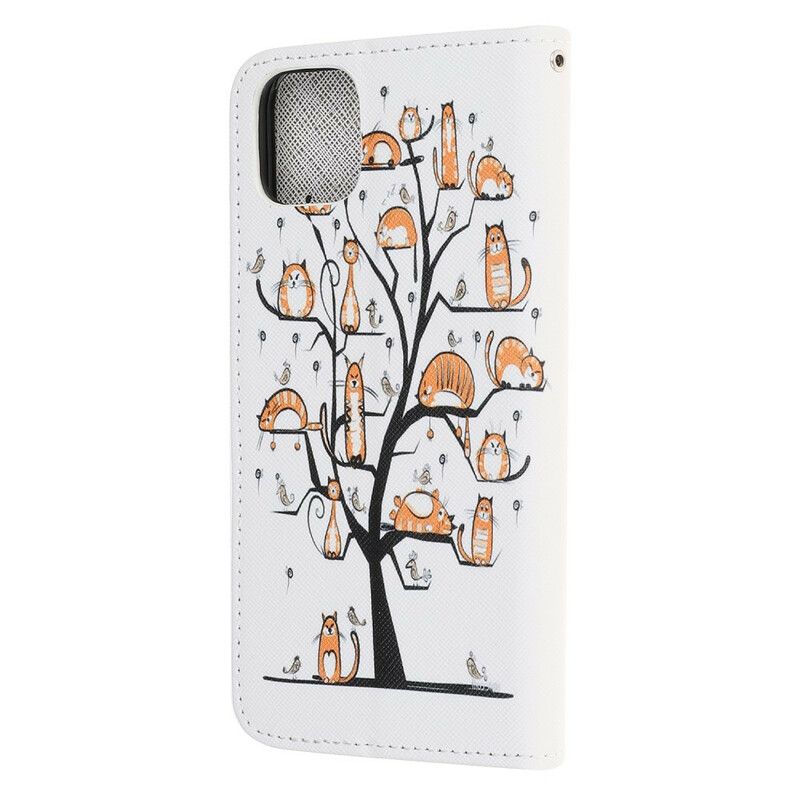 Fodral iPhone 13 Mini Funky Cats Strappy