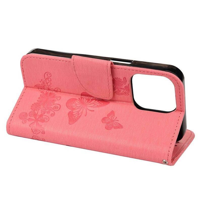 Fodral iPhone 13 Mini Splendid Strap Butterflies