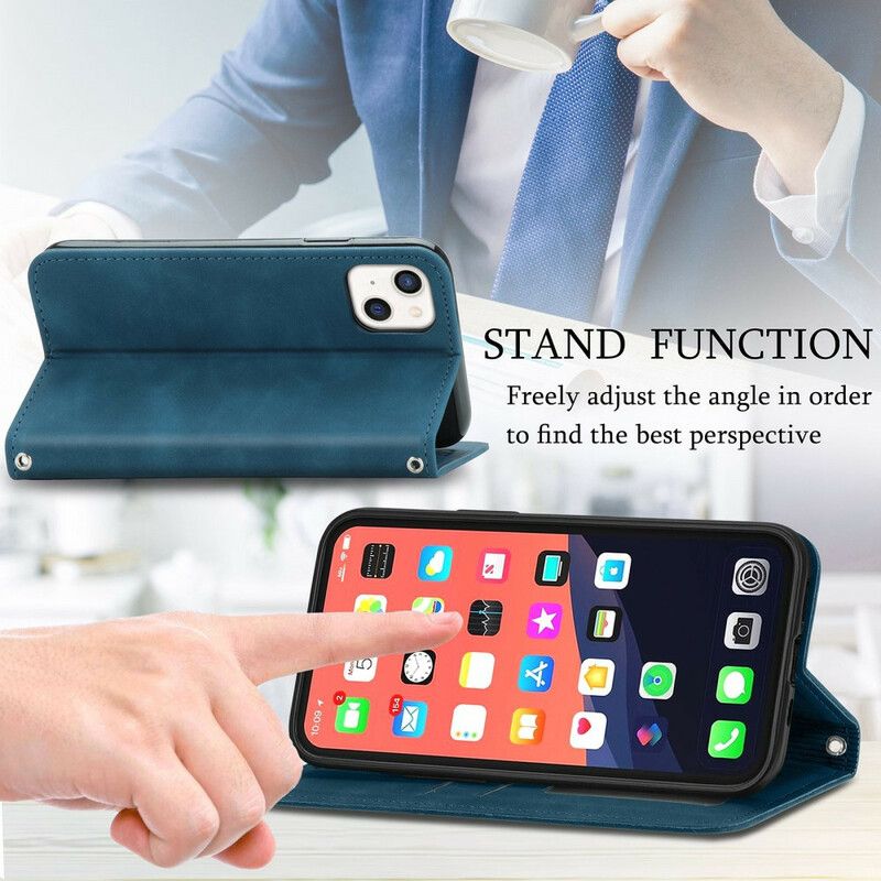 Folio-fodral iPhone 13 Mini Skin-touch