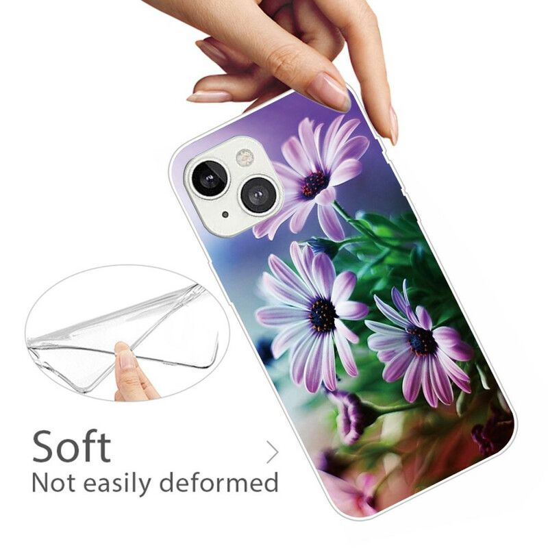 Skal iPhone 13 Mini Realistiska Blommor