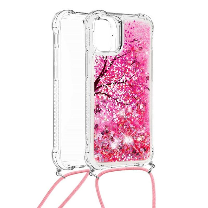 Skal iPhone 13 Mini Telefonfodral Sladdad Glitterträd