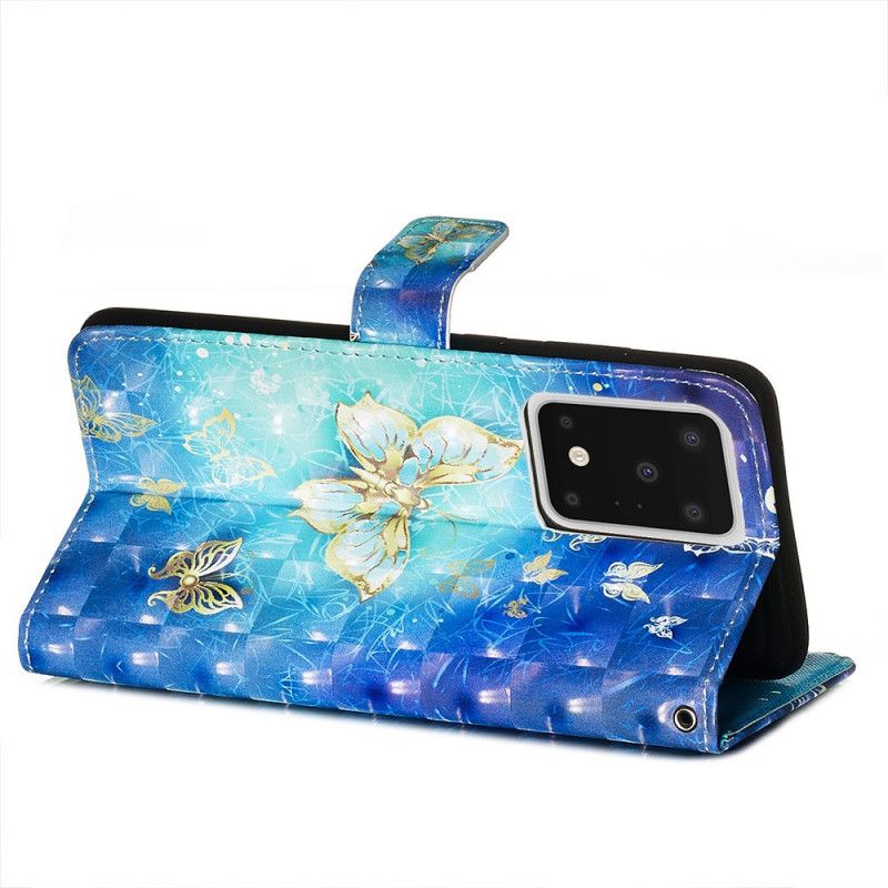 Fodral Samsung Galaxy S20 Ultra Gyllene Fjärilar