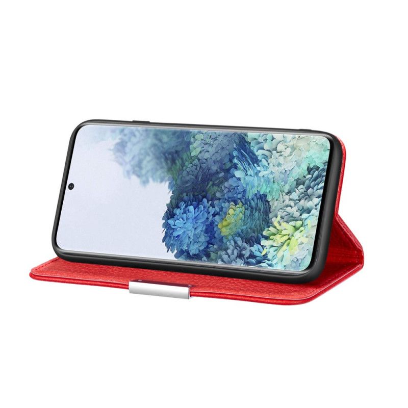 Folio-fodral Samsung Galaxy S20 Ultra Svart Ultra Chic Lychee Imitationsläder